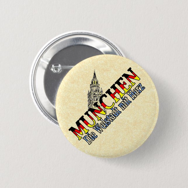 Munich Bavaria Germany 2 Inch Round Button (Front & Back)