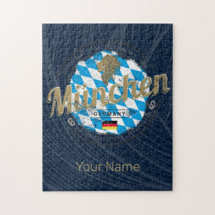 Munich Bavaria Vintage Oktoberfest Germany City Jigsaw Puzzle