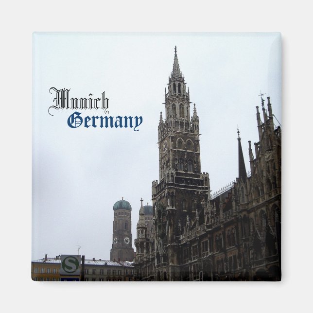 Munich City Hall Germany Travel Souvenir Magnet (Front)