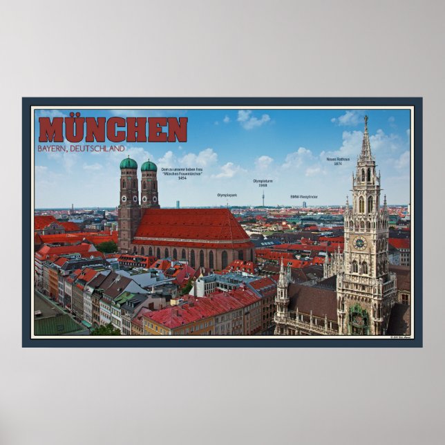 Munich Cityscape Poster (Front)