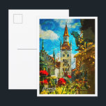Munich Germany Beautiful Oil Paint Landscape Postcard<br><div class="desc">Munich Germany Beautiful Oil Paint Landscape Travel Postcard</div>