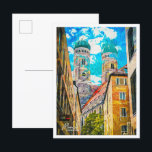 Munich Germany Beautiful Oil Painting City Postcard<br><div class="desc">Munich Germany Beautiful Oil Painting City Travel Postcard</div>