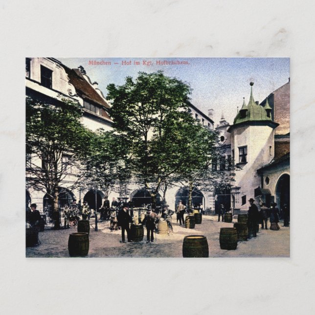 Munich, Germany, Hofbrauhaus, Vintage Postcard (Front)