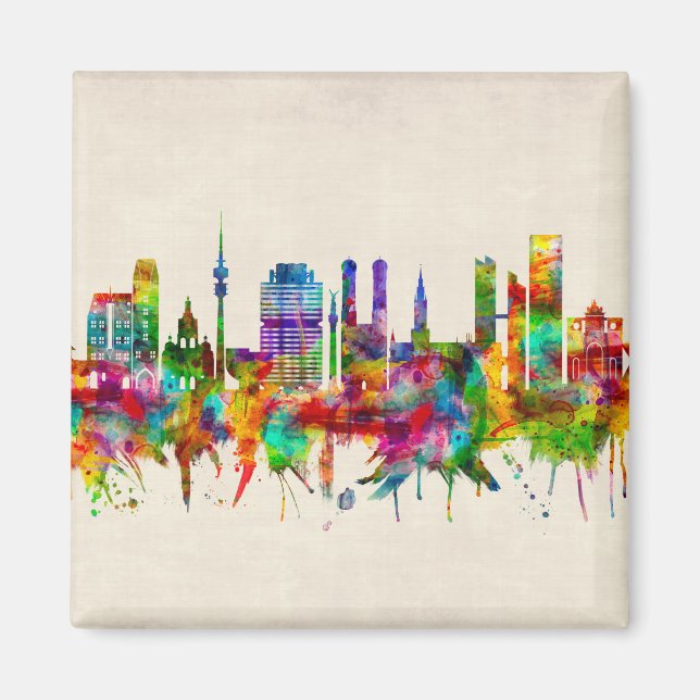 Munich Germany Skyline Magnet (Front)