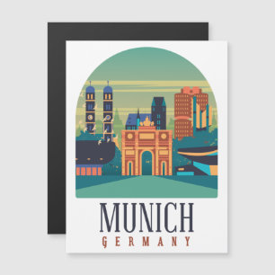 Munich Germany Vintage Travel Magnetic Card