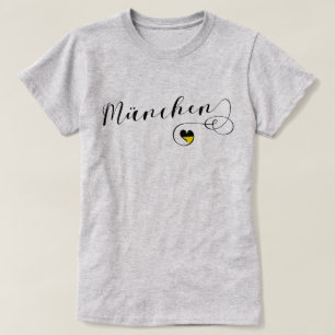 Munich Heart Tee Shirt, München Bavaria