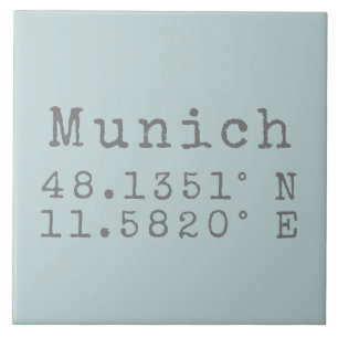 Munich Latitude and Longitude  Tile