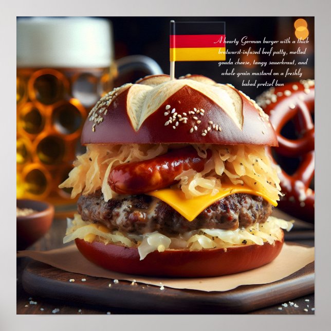 Munich Munchies: Brat Burger Bonanza Poster (Front)