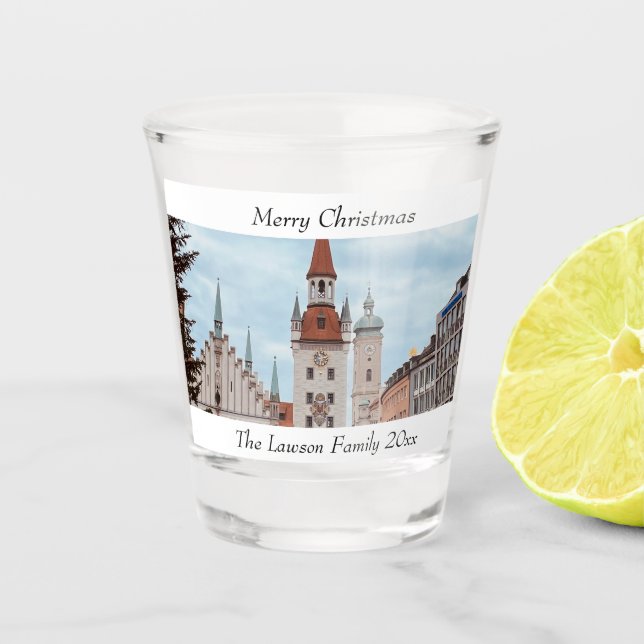 Munich Personalize Christmas Market Germany  Shot Glass (Front)