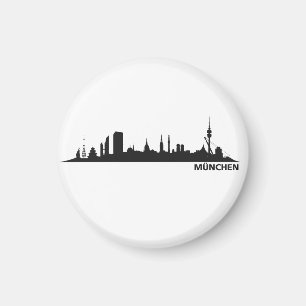 Munich Skyline refrigerator Magnet