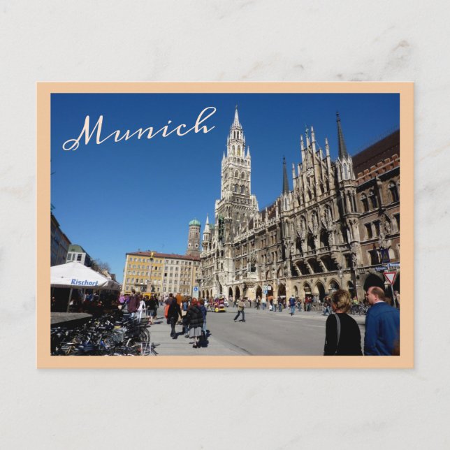 Munich Square (Marienplatz) Postcard (Front)