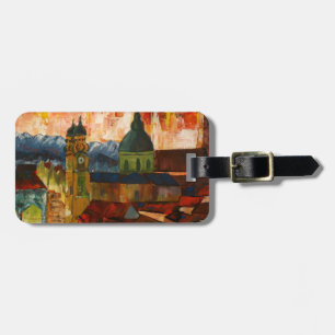 Munich With Alps Panorama Luggage Tag
