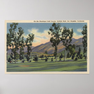 Municipal Golf Course in Griffith Park Poster