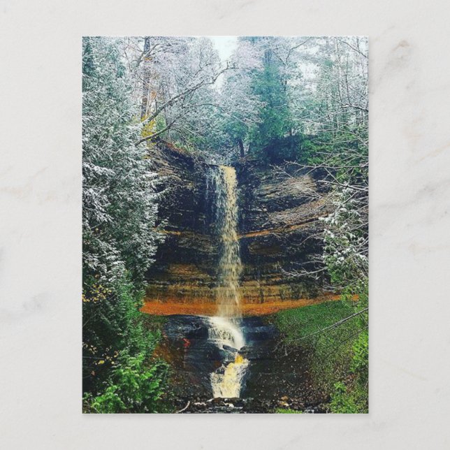 Munising Falls Upper Peninsula Michigan Postcard (Front)