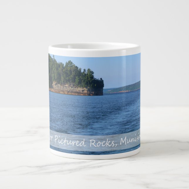 Munising Michigan Large Coffee Mug (Front)