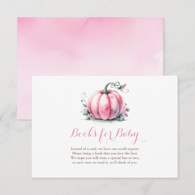 Munissez-vous d'une carte de Baby shower de livre  (Devant / Derrière)