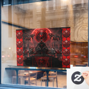 munkus crimson Moon/window decal/sticker Window Cling
