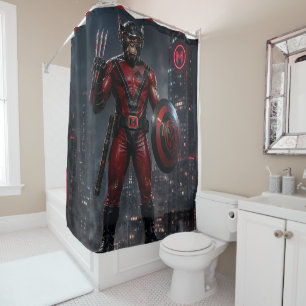 munkus Hero shower curtain/super heroes design