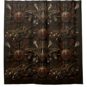 munkus/Night patrol/steampunk shower curtain/
