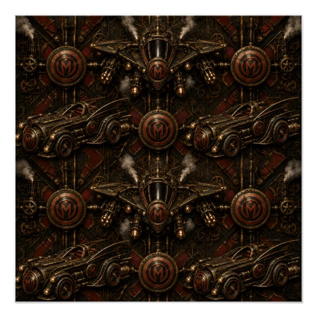 munkus steampunk glossy poster/night patrol poster (Front)