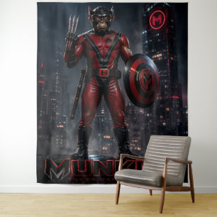 munkus the hero/munkus tapestry/home art tapestry