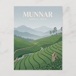 Munnar Tea Plantations India Postcard