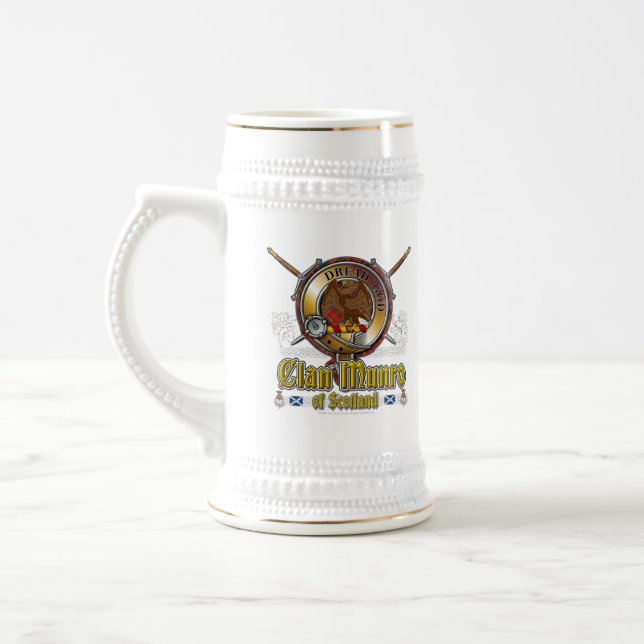 Munro Clan Badge Beer Stein (Left)