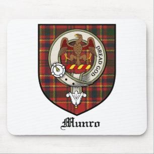 Munro Clan Crest Badge Tartan Mouse Pad