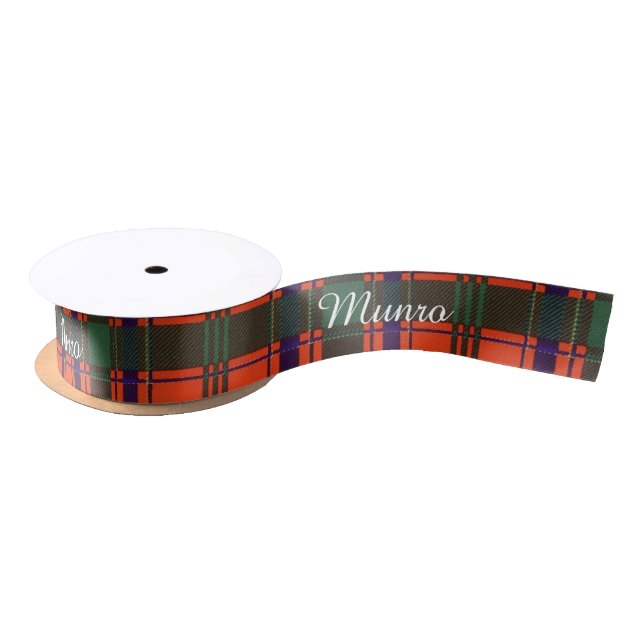 Munro clan Plaid Scottish tartan Satin Ribbon (Spool)