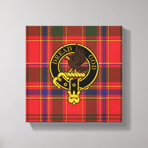 Munro Scottish Crest and Tartan Canvas print