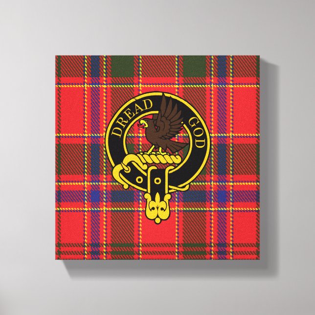 Munro Scottish Crest and Tartan Canvas print (Front)