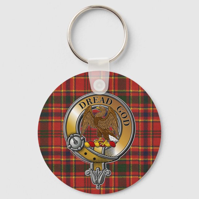 Munro Tartan & Badge Keychain (Front)