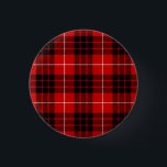 Munro tartan red black plaid 1 inch round button<br><div class="desc">Munro clan tartan red black plaid</div>