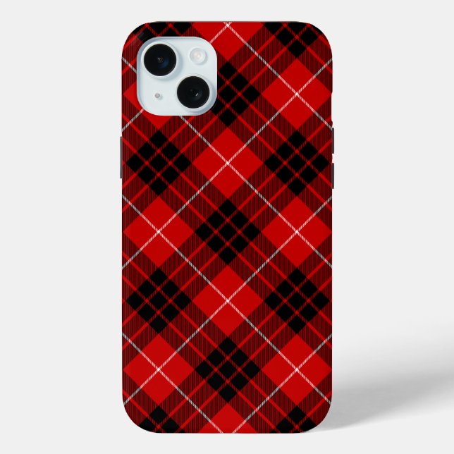 Munro tartan red black plaid Case-Mate iPhone case (Back)