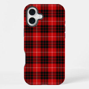 Munro tartan red black plaid iPhone 16 plus case