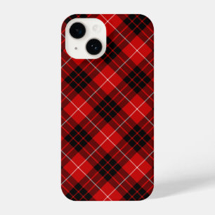 Munro tartan red black plaid iPhone 14 case