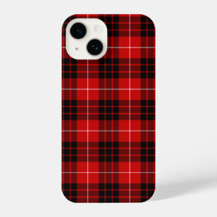 Munro tartan red black plaid iPhone 14 case