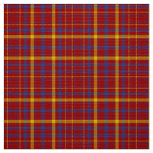 Munro Tartan tissu bleu rouge et jaune plaid