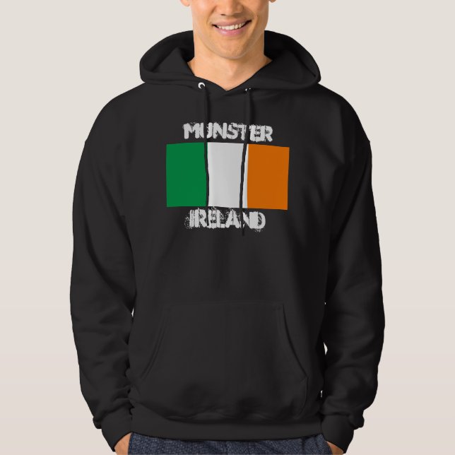 Munster, Ireland with Irish flag Hoodie (Front)