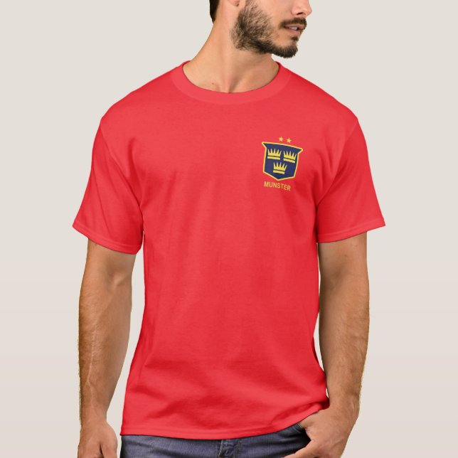 Munster Retro Classic Style For Retro Irish Rugby T-Shirt (Front)