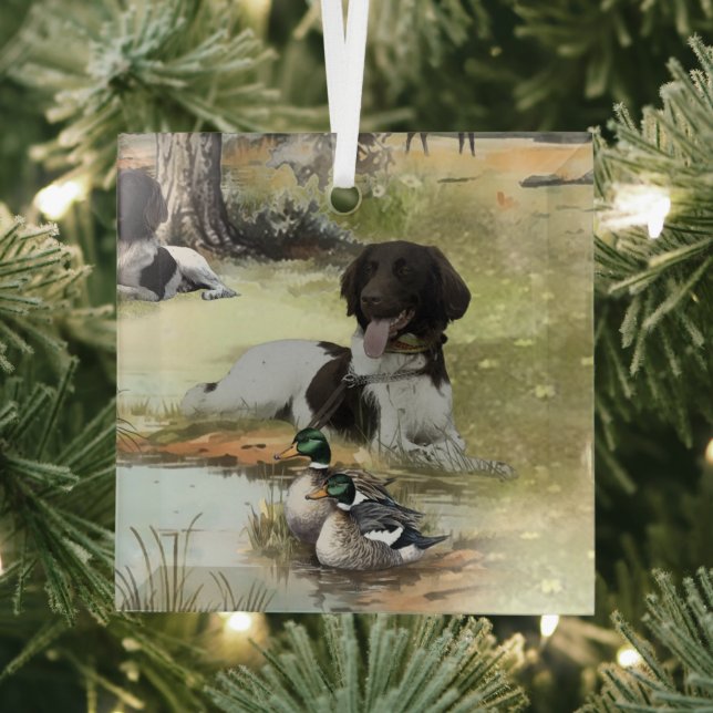  Munsterlander  Glass Ornament (Insitu)