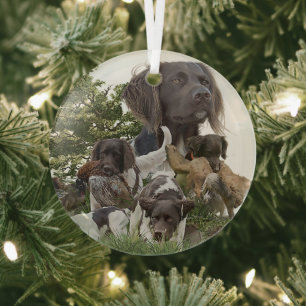 Munsterlander Glass Ornament