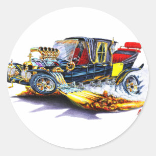 Munsters Koach Musclecar Hot Rod Classic Round Sticker