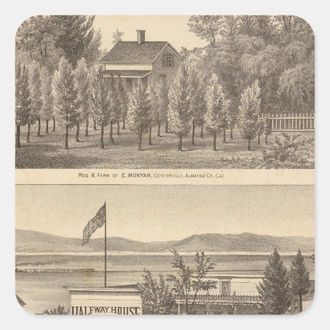 Munyan, Armstrong, Kapp properties Square Sticker (Front)