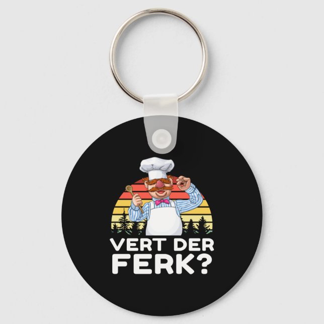 Muppet Show Swedish Chef Expletive New Funny Stic  Keychain (Front)