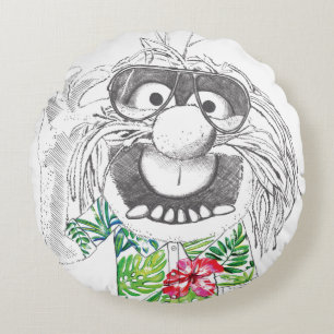 Muppets   Animal In A Hawaiian Shirt Round Pillow