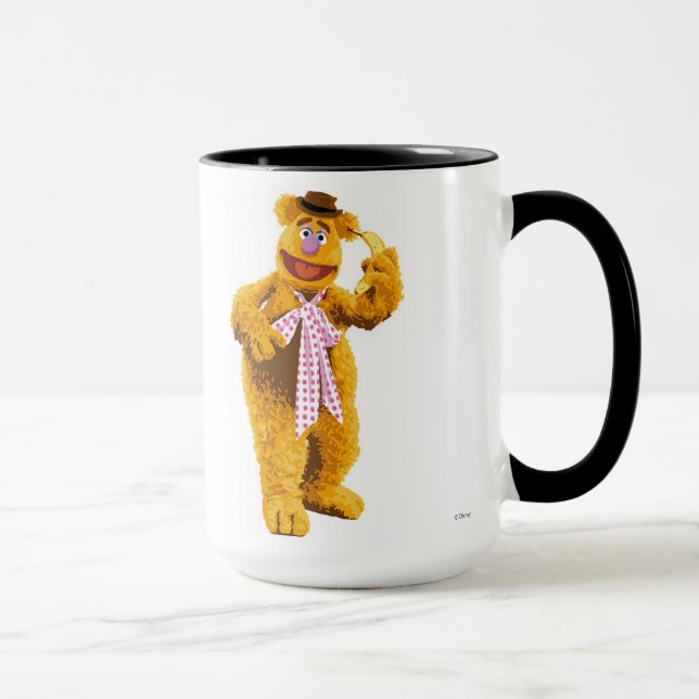 Muppets Fozzie Bear standing holding banana Disney Mug (Right)