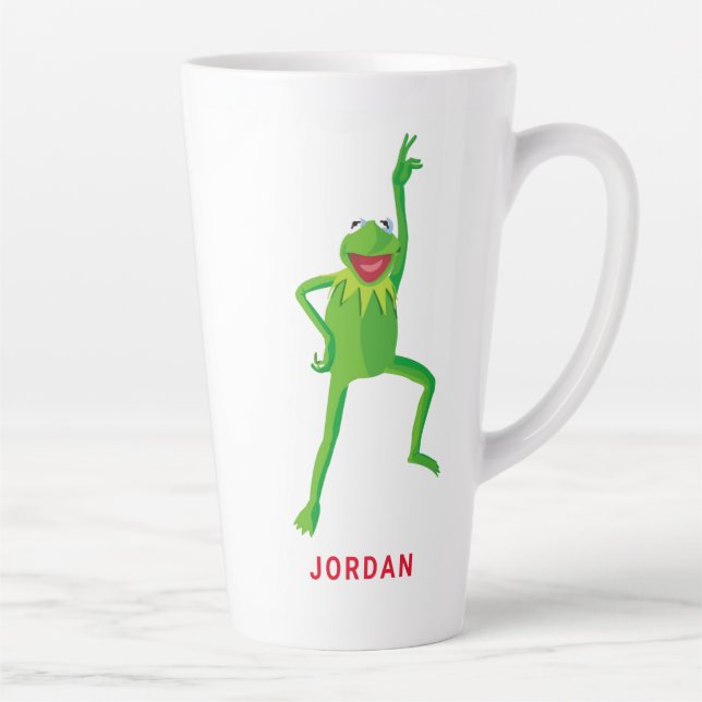 Muppets Kermit disco dancing posing Disney Latte Mug (Right)
