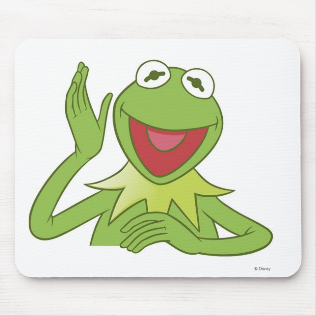 Muppets Kermit waving smiling Disney Mouse Pad (Front)