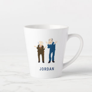 Muppets Sattler And Waldorf looking at each other Latte Mug